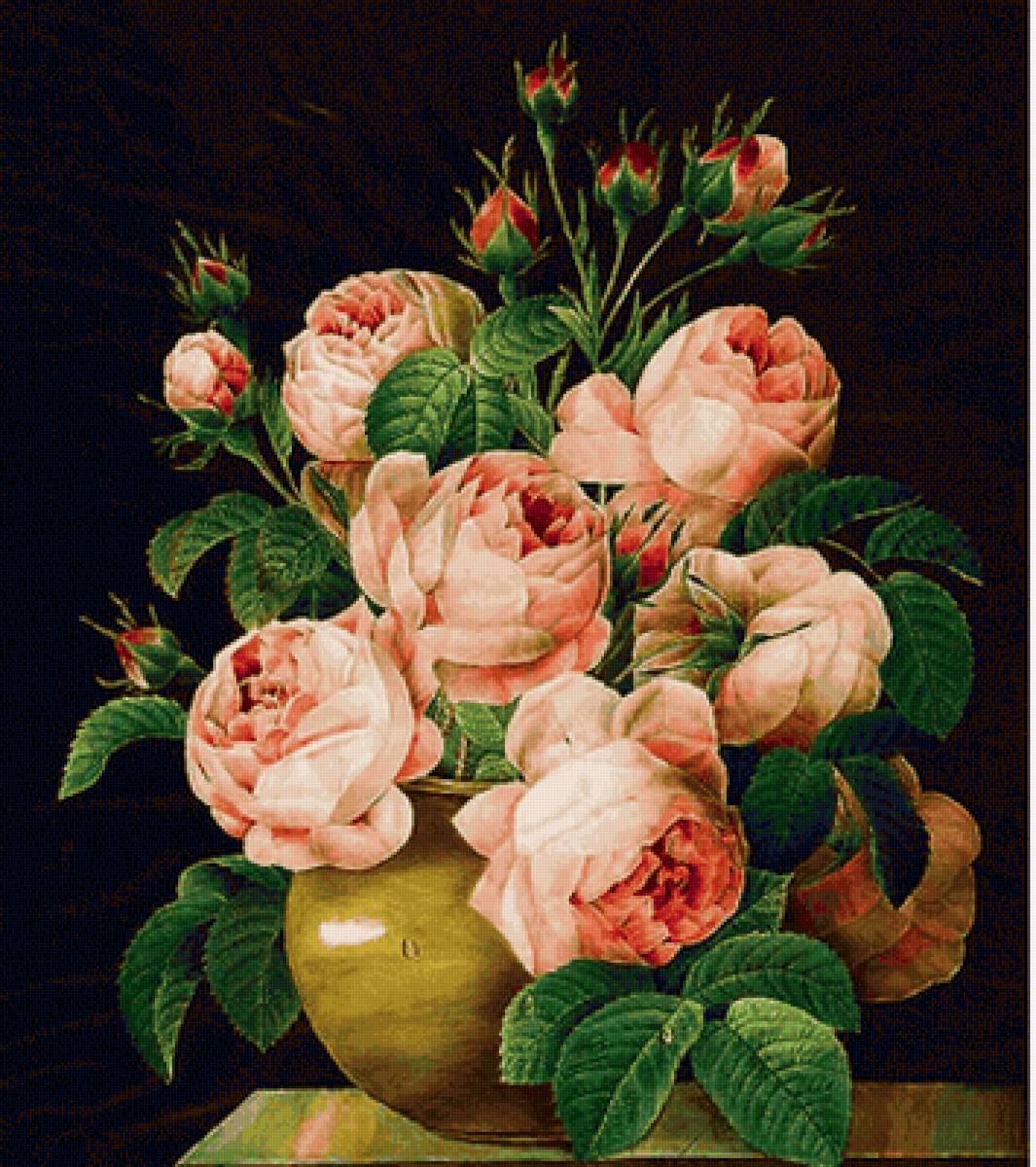 Rosas no vaso. - vaso, mesa., rosas.flores - предпросмотр