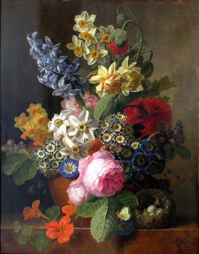 Цветочное великолепие - букет, нарциссы, примула, цветы, гиацинты - оригинал