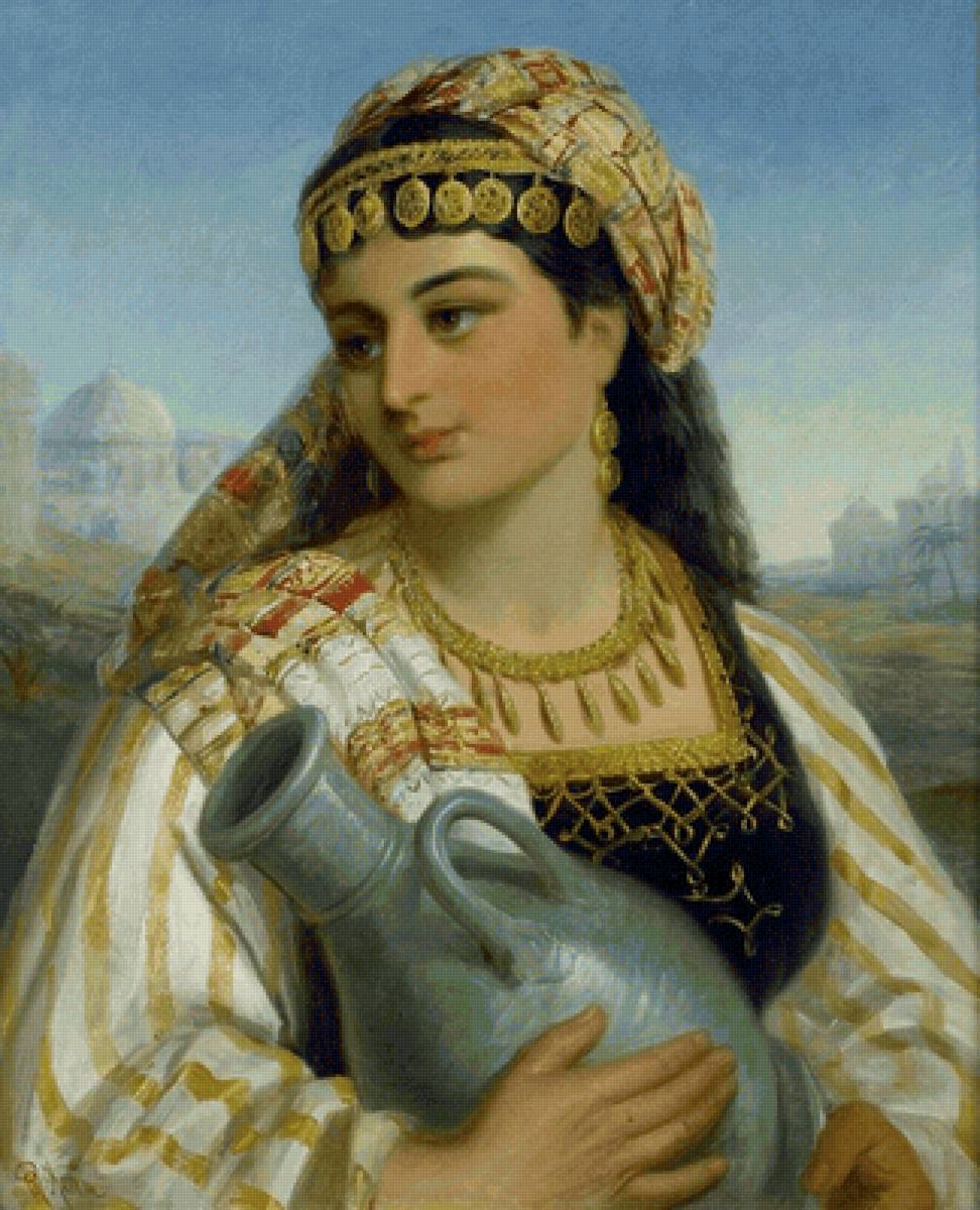 Emile Vernet Lecomte. Египтянка - портрет, 19 век, девушка, живопись - предпросмотр