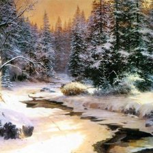 Схема вышивки «Зимний пейзаж»