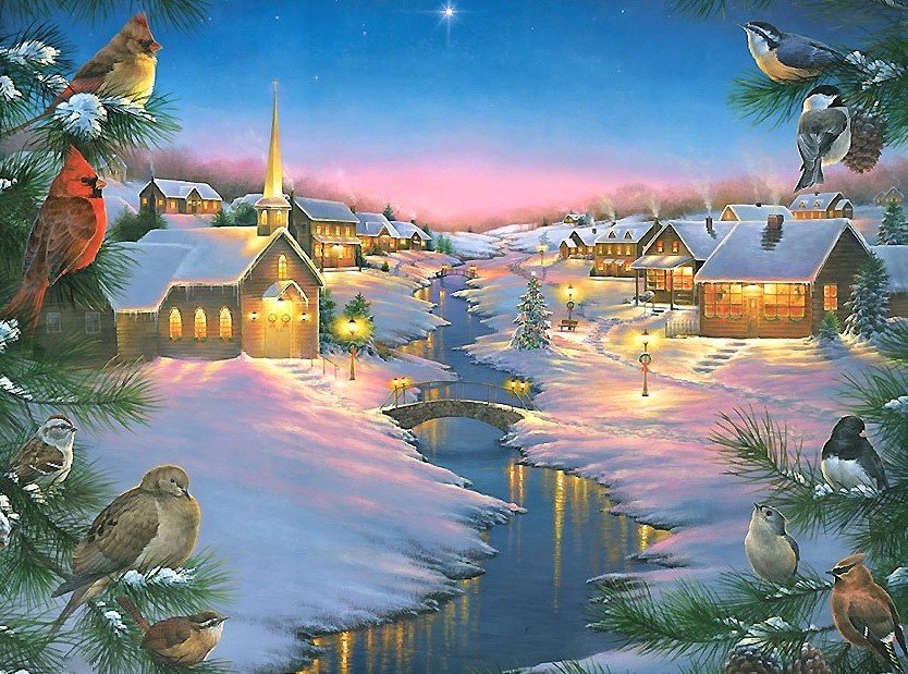 Зимняя тихая ночь - оригинал