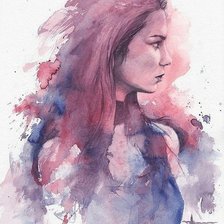 Схема вышивки «Девушка»