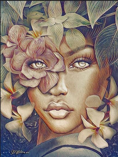 mulher flor - pessoa - оригинал