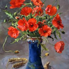 Схема вышивки «Букет маков»