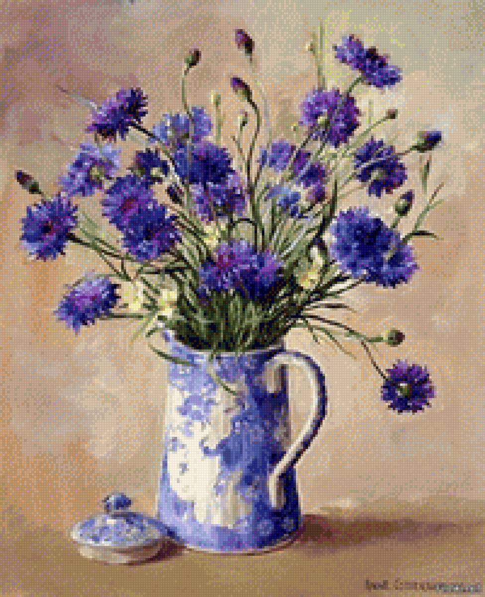 Букет васильков - букет, васильки, цветы - предпросмотр