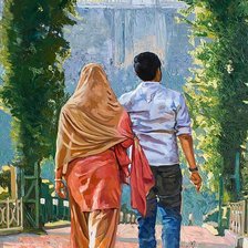 Схема вышивки «pareja»