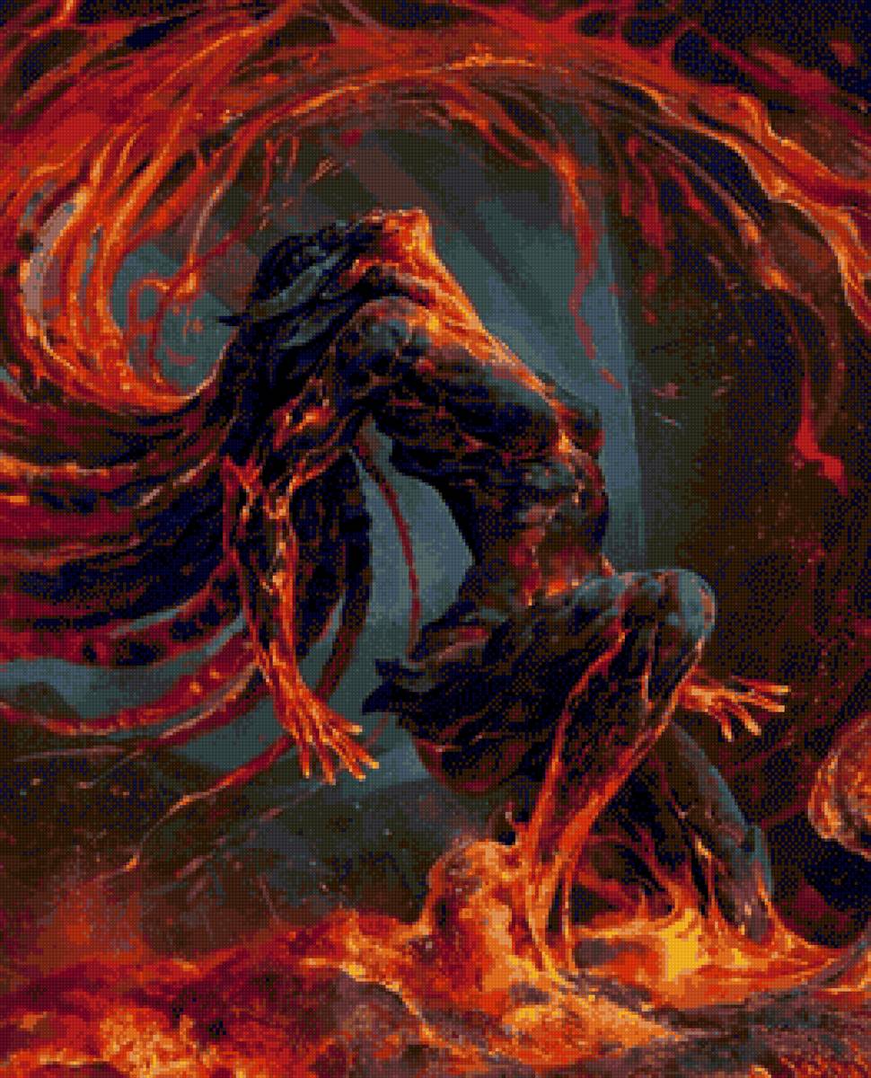 Восставшая из лавы - девушка, девушка из лавы - предпросмотр