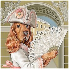 Схема вышивки «спаниэль»