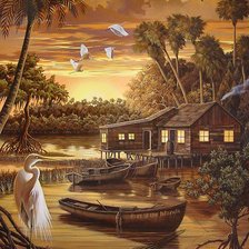 Схема вышивки «пейзаж»