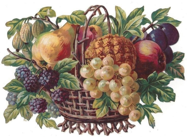 Фрукты в корзине - виноград ананас корзина фрукты - оригинал