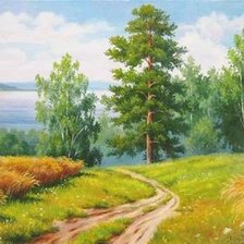 Схема вышивки «пейзаж»