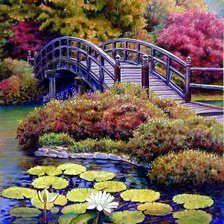 Japanese Bridge by John Lautermilch