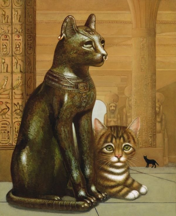 Богиня навсегда - храм, египет, кошка, баст - оригинал