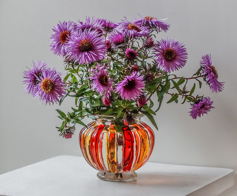 октябринки - букет, цветы, ваза - оригинал