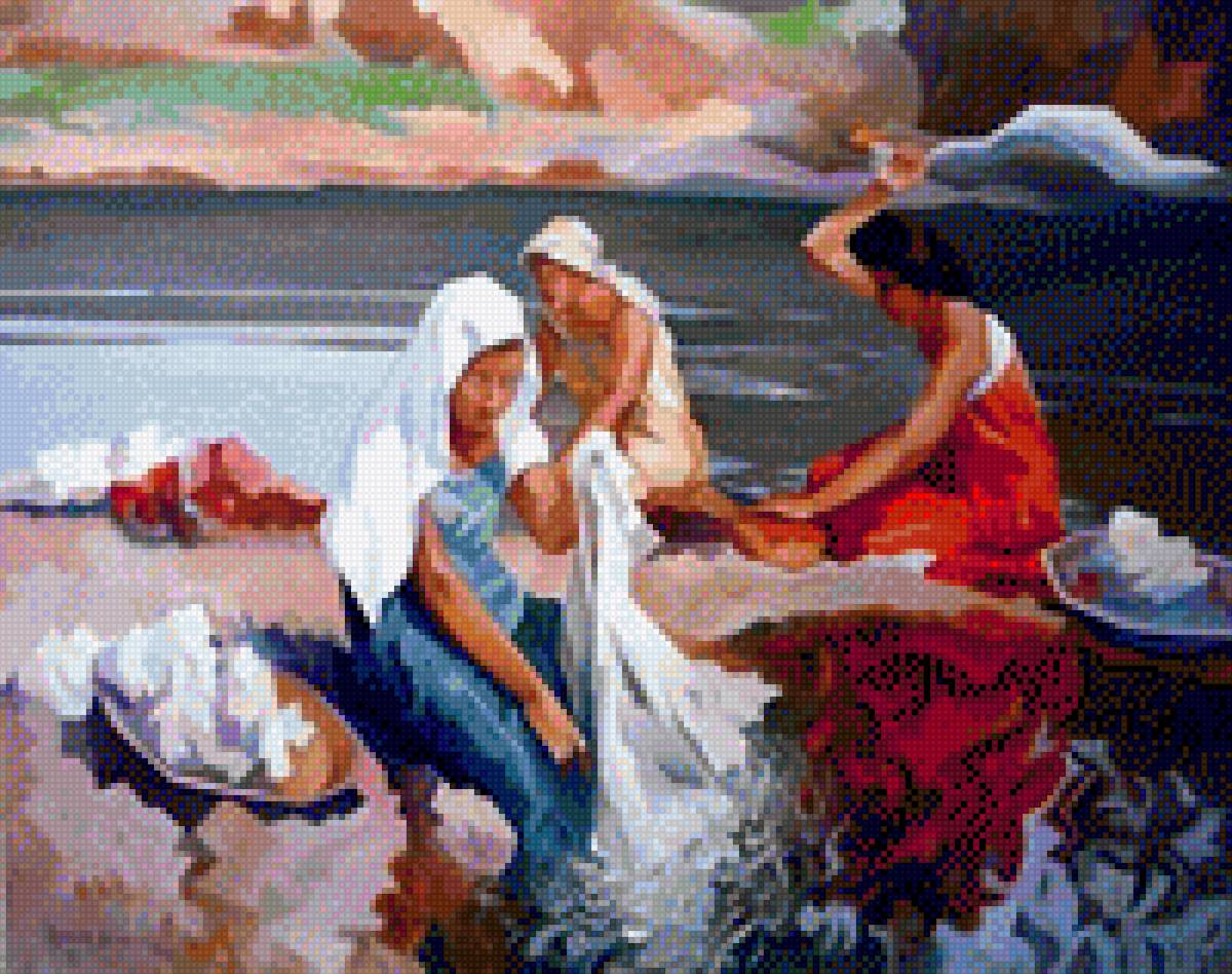 lavadeiras - pintura - предпросмотр