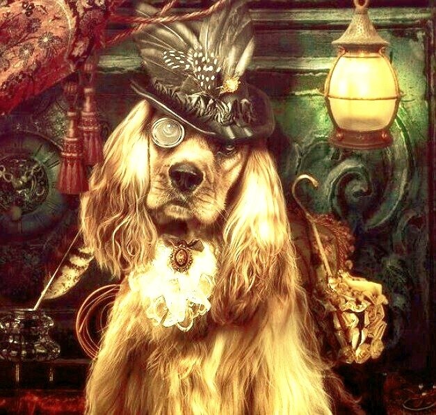 Через монокль... - животные, собака - оригинал