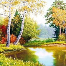 Схема вышивки «Пейзаж»