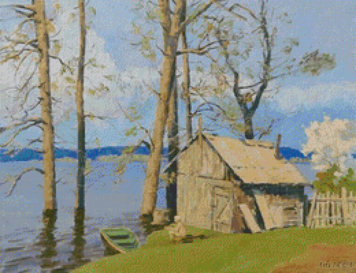 Половодье - волга, весна, половодье - предпросмотр