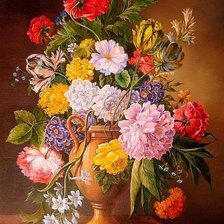 Схема вышивки «Цветы в вазе»