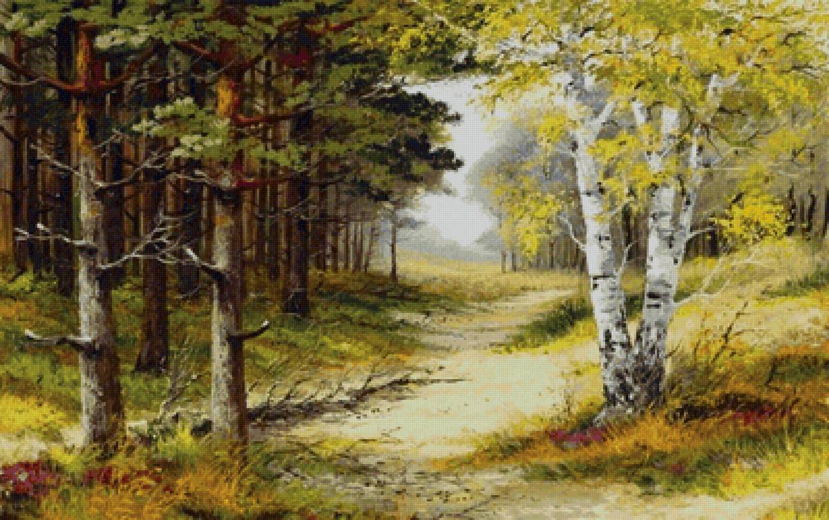 Осень - осень, березы., пейзаж - предпросмотр