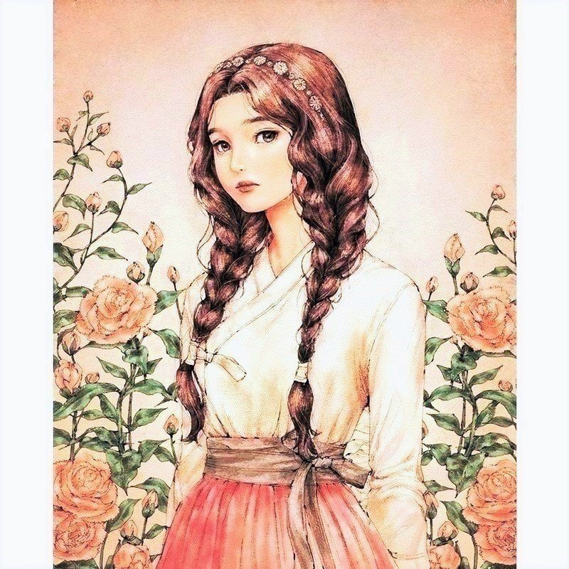 Среди роз - розы, девушка - оригинал