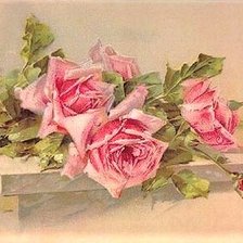 Оригинал схемы вышивки «three roses pink» (№2183292)