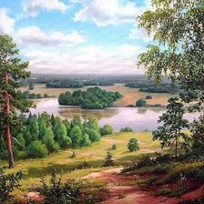 Схема вышивки «пейзаж»