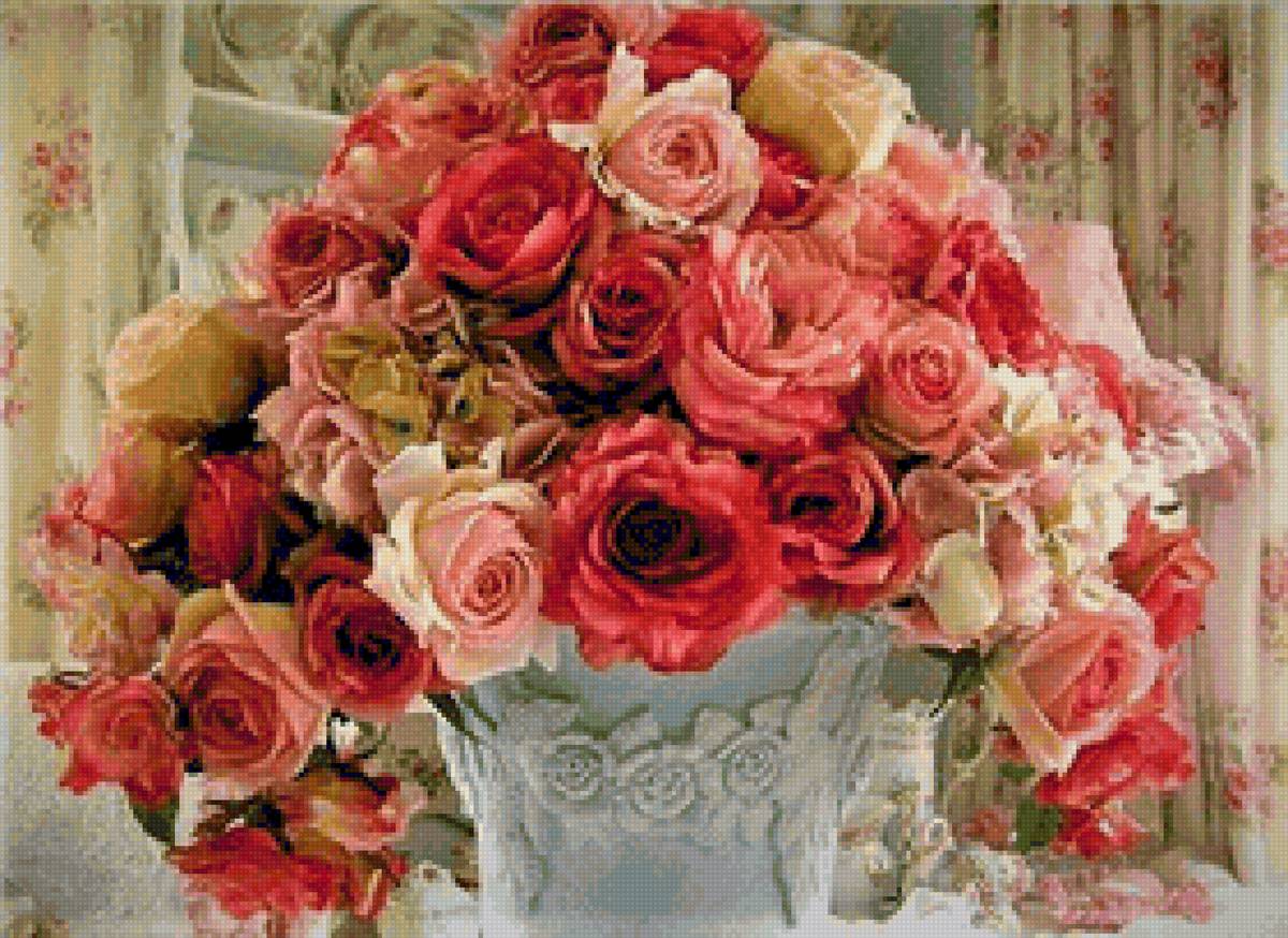 bucket sheby shik - птицы, цветы - предпросмотр