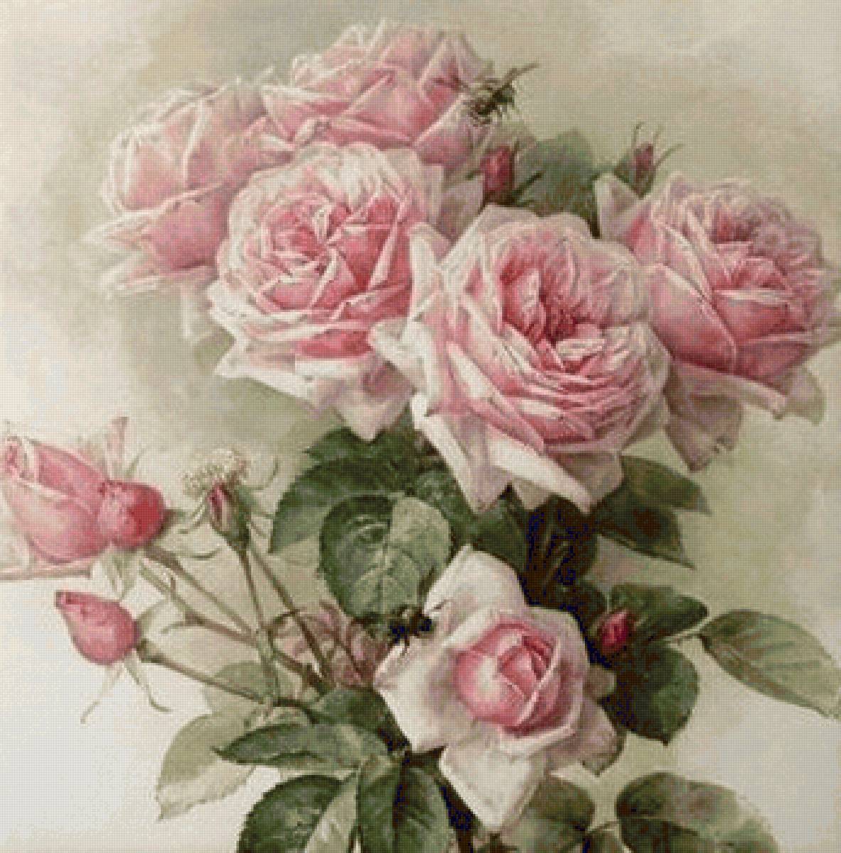 bees and roses - цветы, птицы - предпросмотр