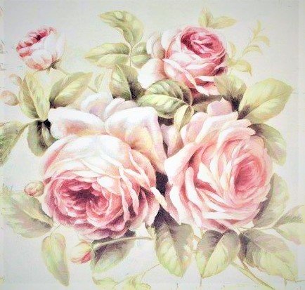 Old fashion english rose - птицы, цветы - оригинал