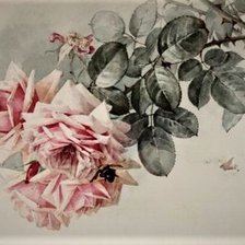 Оригинал схемы вышивки «bees and roses 2» (№2183356)