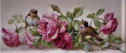 roses and birds - цветы, птицы - оригинал