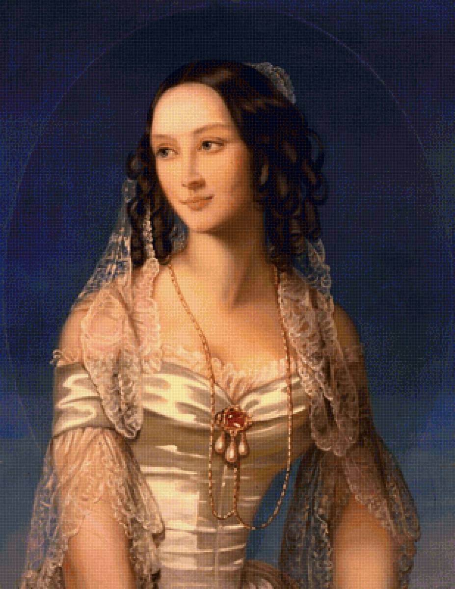 Кристина Робертсон. Зинаида Ивановна Юсупова (Нарышкина) - дама, живопись, девушка, 19 век, женщина, портрет - предпросмотр