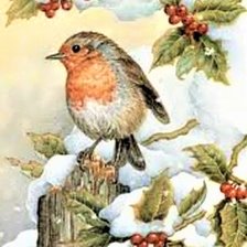 Схема вышивки «Christmas bird»