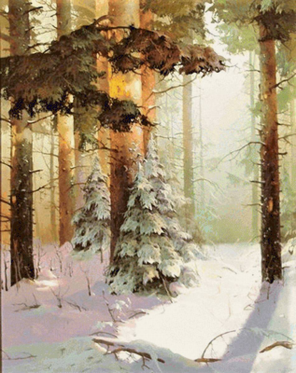 Winter in forest - пейзажи - предпросмотр