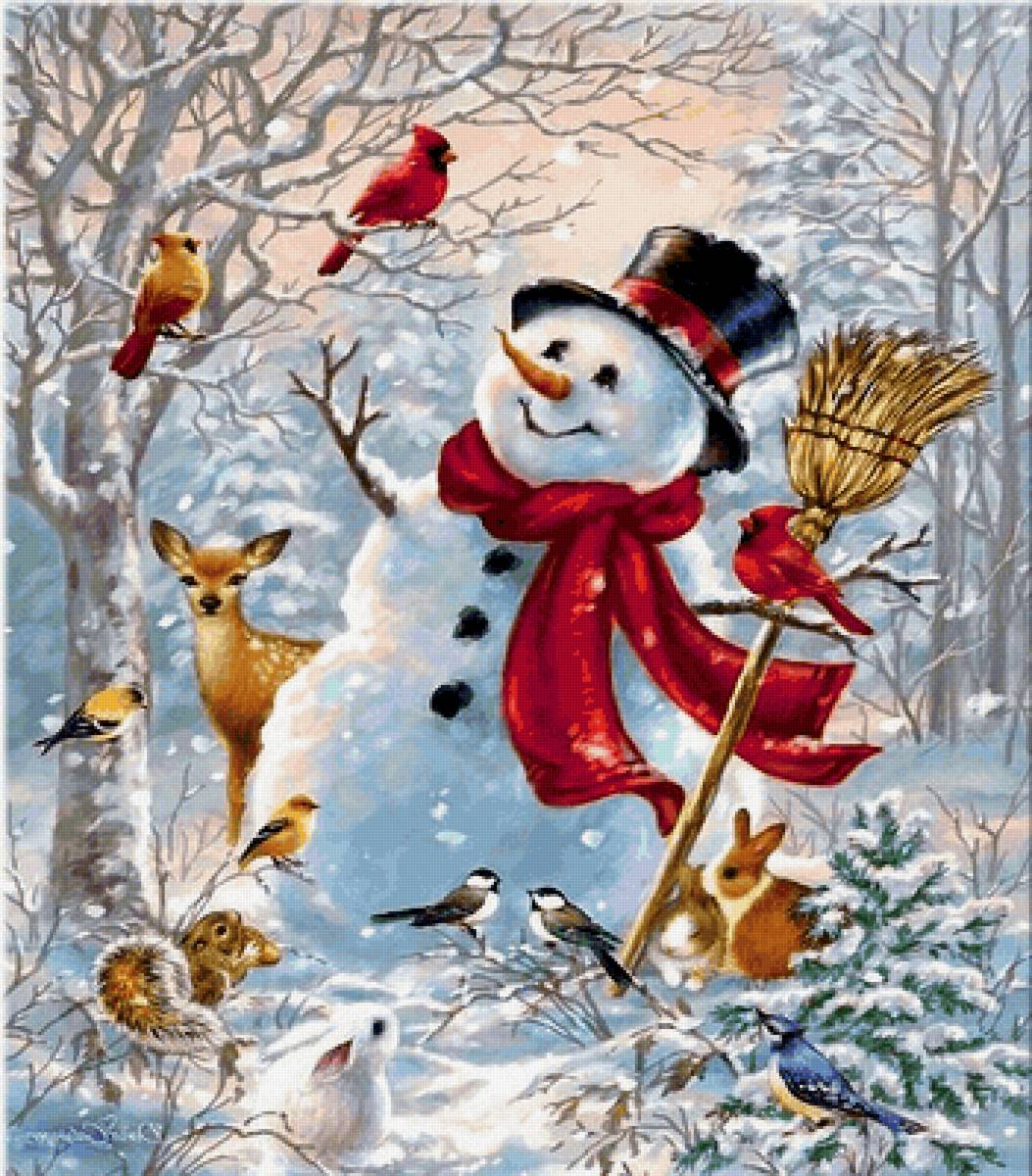 Снеговик - детское, новый год, рождество, снеговик, детям - предпросмотр