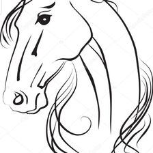 Схема вышивки «лошадь 1»