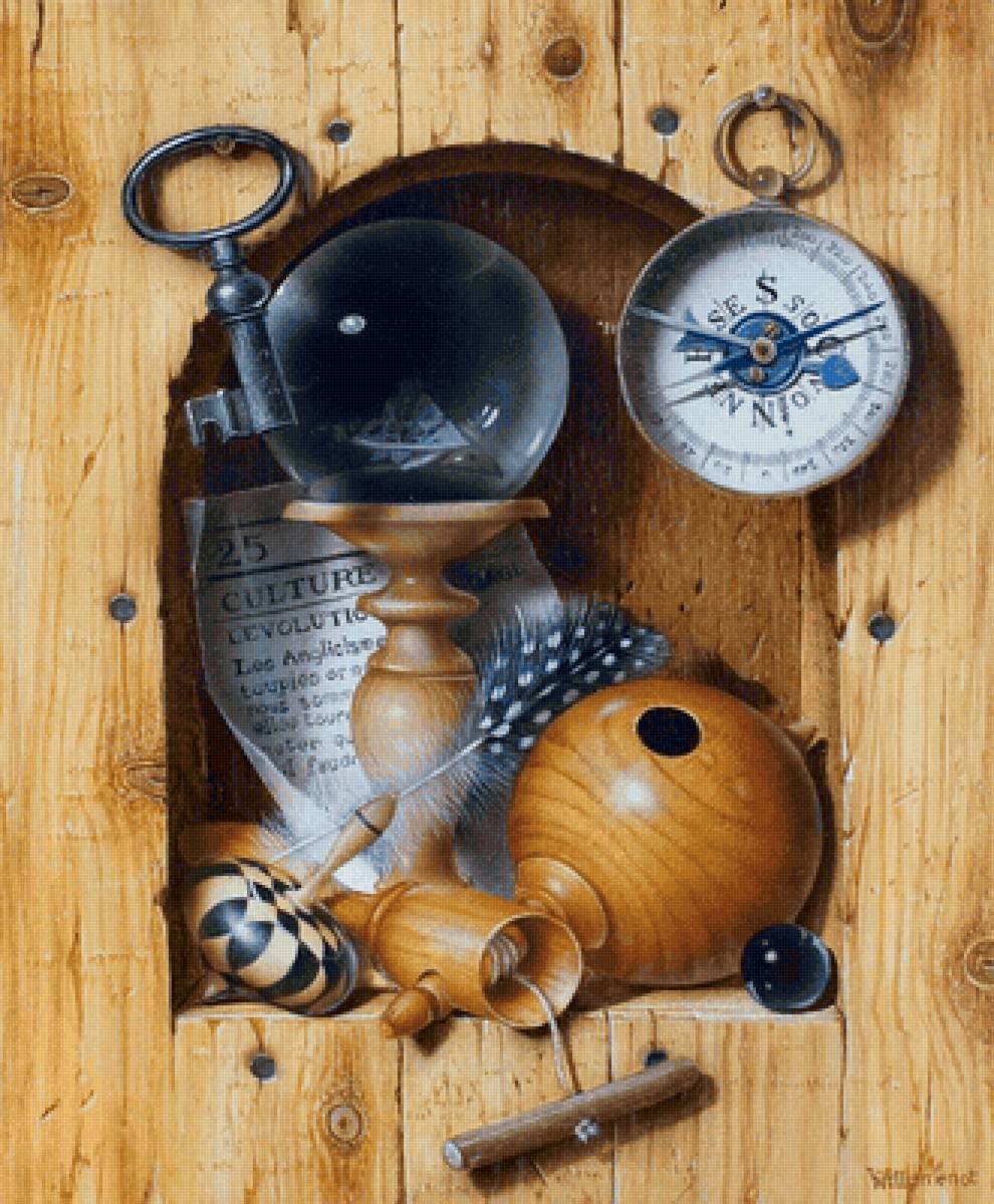 Gerard Willemenot. Натюрморт-обманка - натюрморт, натюрморт-обманка, предметы - предпросмотр