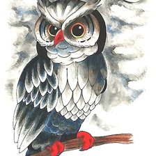 Схема вышивки «сова»