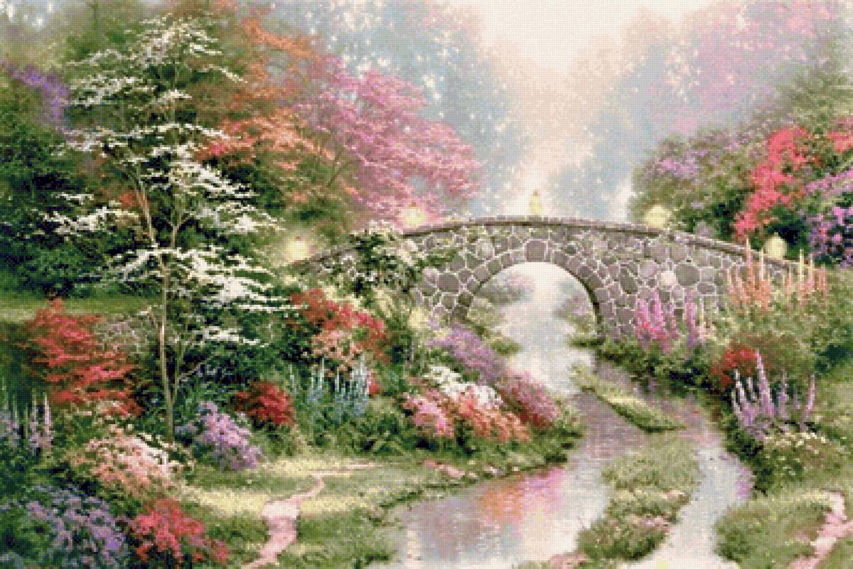 Park with the bridge - пейзажи - предпросмотр