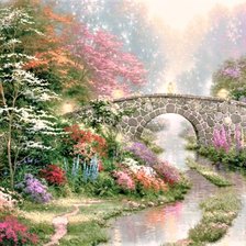 Park with the bridge