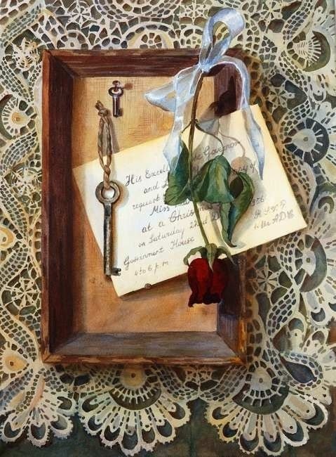 Натюрморт с розой - роза, цветы, натюрморт, живопись - оригинал