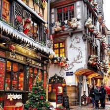 Схема вышивки «Английская деревня Рождество»