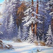 Схема вышивки «зима»