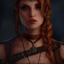 Схема вышивки «эльфийка»