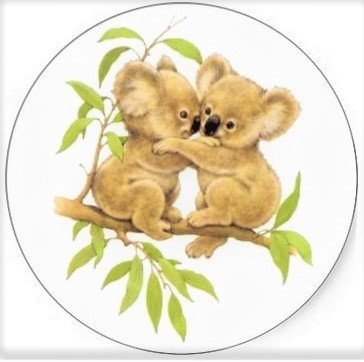 little playing koalas - животные - оригинал