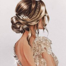 Схема вышивки «Mujer con traje de fiesta»