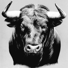 Схема вышивки «Голова быка 2021»