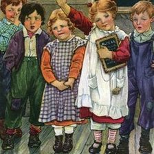 Схема вышивки «niños en el cole»