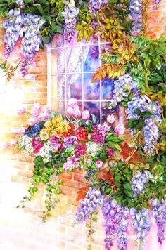 №2188017 - окно, цветы - оригинал